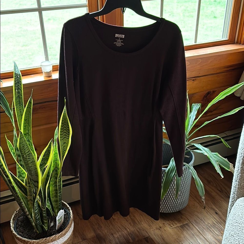 Duluth Trading Co Black Midi Tunic Dress